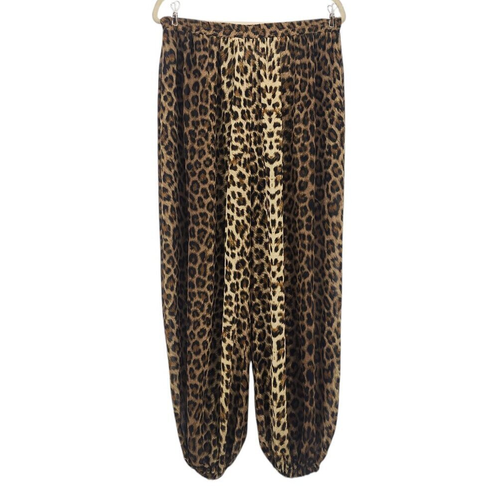 Vintage L Rothschild For Lilli Ann Animal Print Baggy Parachute Pants Medium